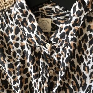 Jcrew leopard perfect shirt